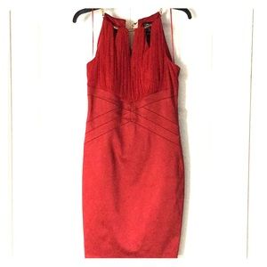 Elegant red fitted dress